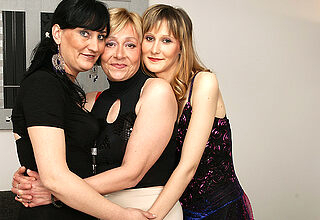Yoke old and young lesbians get douche on