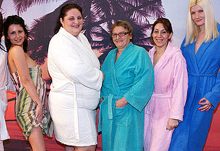 Take a look at an all femal grownup sauna